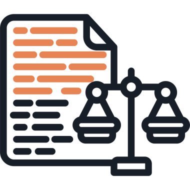 Karar Satırı Simgesi, Basit Tasarımlı Vektör İllüstrasyonu