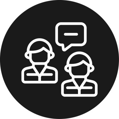 Fikir Sütunu Satırı Çemberi BG Simgesi, Basit Tasarımlı Vektör Resimleri