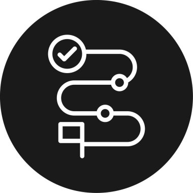 Başarı Merdiven Çizgisi Çemberi BG Simgesi, Basit Tasarımlı Vektör Resimleri