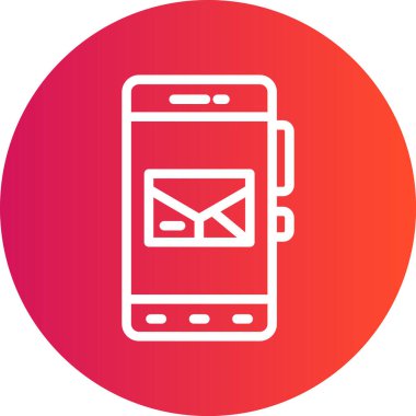 İleti Çizgisi Gradyan Çemberi Simgesi, Basit Tasarımlı Vektör Resimleri