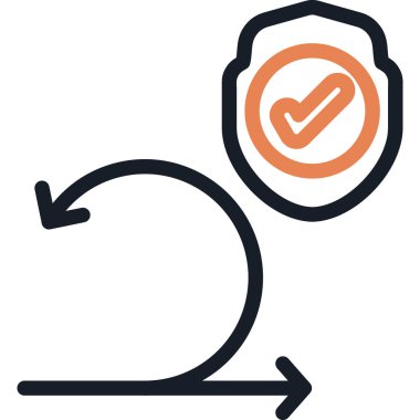 Çeviklik Satırı Bitiş Simgesi, Basit Tasarımlı Vektör İllüstrasyonu