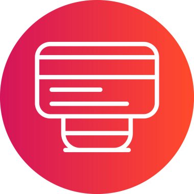 Kart Çizgisi Gradyan Çemberi Simgesi, Basit Tasarımlı Vektör Resimleri