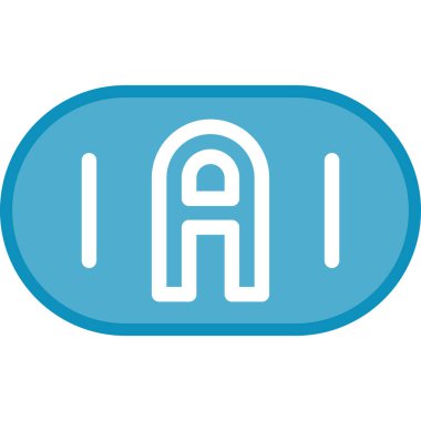 Metin Davası Düz Simge, Basit Tasarımlı Vektör İllüstrasyonu