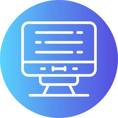 Başlık Satırı Gradyan Çemberi Simgesi, Basit Tasarımlı Vektör İllüstrasyonu