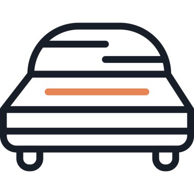 Döşek Satırı Simgesi, Basit Tasarımlı Vektör İllüstrasyonu