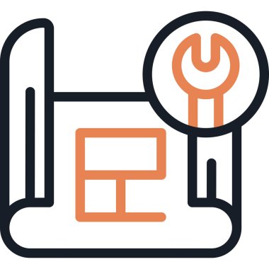 Endüstriyel Planlama Çizgisi Basit Tasarımlı Vektör İllüzyonu