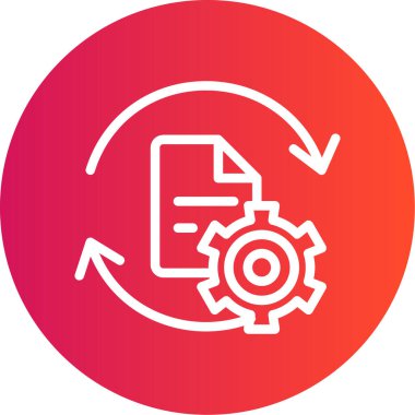 Dijital Dönüşüm Çizgisi Gradyan Çemberi Simgesi, Basit Tasarımlı Vektör Resimleri