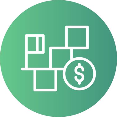 Kariyer Başarı Çizgisi Gradyan Çemberi Simgesi, Basit Tasarımlı Vektör Resimleri