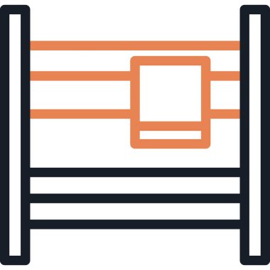 Havlu Isıtıcısı Satırı Basit Tasarımlı Vektör ResimleriComment