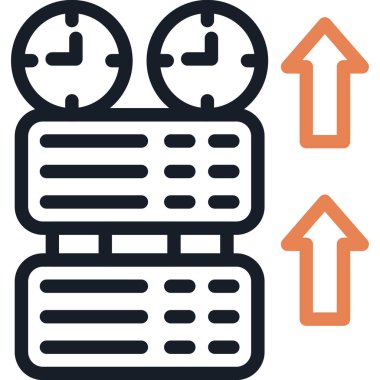 Sunucu Güncelleme Satırı Simgesi, Basit Tasarımlı Vektör Resimleri
