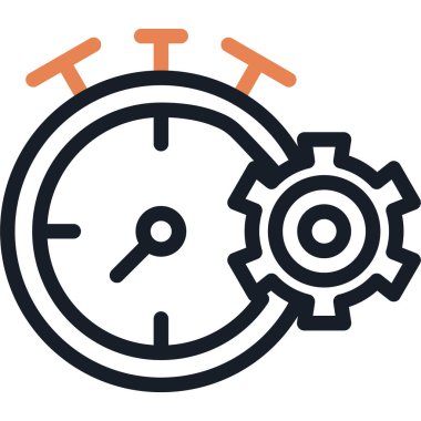 Zaman Planlama Çizgisi Simgesi, Basit Tasarımlı Vektör Resimleri