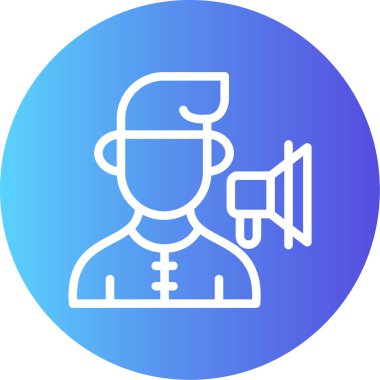 Savunma Satırı Gradyan Çemberi Simgesi, Basit Tasarımlı Vektör Resimleri