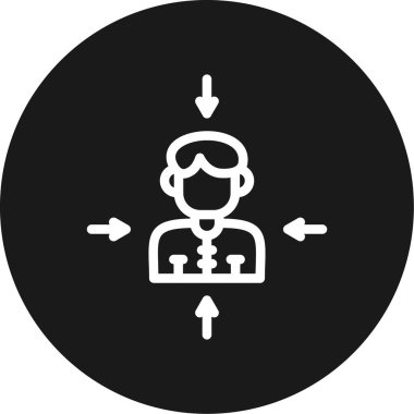 Kullanıcı merkezli tasarım Satırı Çemberi BG Simgesi, Basit Tasarımlı Vektör Resimleri