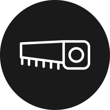 El Testere Hattı Çemberi BG Simgesi, Basit Tasarımlı Vektör Resimleri