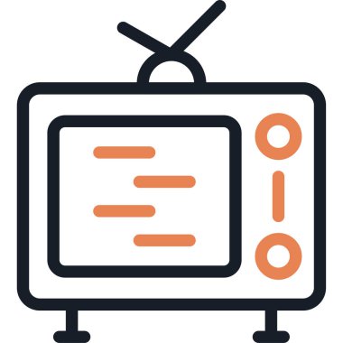 Televizyon Yayın Satırı: Simge Ögesi, Basit Tasarımlı Vektör İllüzyonu