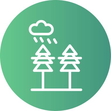 Yağmur Ormanları Koruma Hattı Gradyan Çemberi Simgesi, Basit Tasarımlı Vektör Resimleri