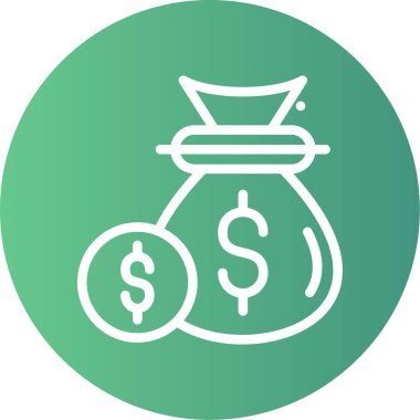 Varlık Çizgisi Gradyan Çemberi Simgesi, Basit Tasarımlı Vektör Resimleri