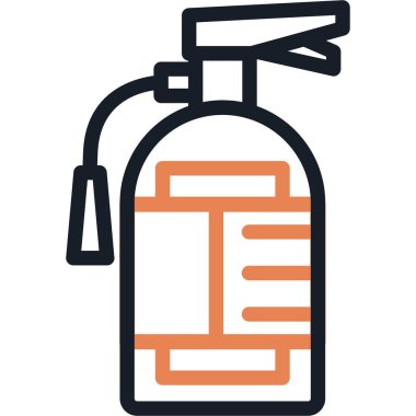 Yangın Söndürme Hattı Basit Tasarımlı Vektör İllüstrasyonu Simgesi