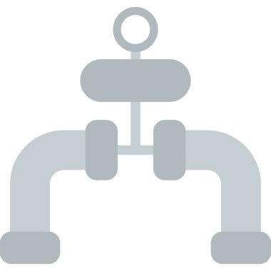 Boru Hattı Kapakçığı Simgesi, Basit Tasarımlı Vektör İllüstrasyonu