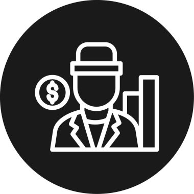 Müşteri Analiz Çizgisi Çemberi BG Simgesi, Basit Tasarımlı Vektör Resimleri