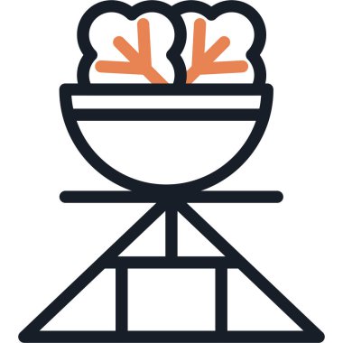 Gıda Piramidi Çizgisi Simge Ögesi, Basit Tasarımlı Vektör Resimleri