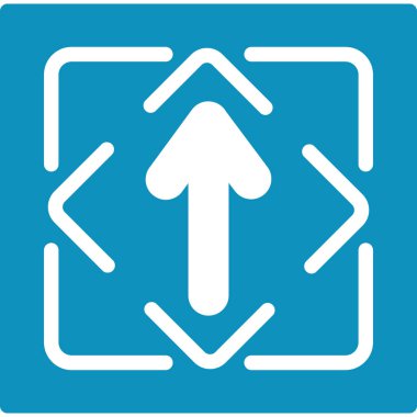 Yukarı Ok Düz Simgesi, Basit Tasarımlı Vektör Resimleri