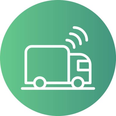 Lojistik Verimlilik Çizgisi Gradyan Çemberi Simgesi, Basit Tasarımlı Vektör Resimleri