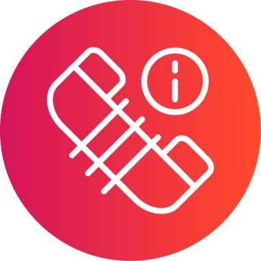 Bilgi Hattı Gradyan Çemberi Simgesi, Basit Tasarımlı Vektör Resimleri