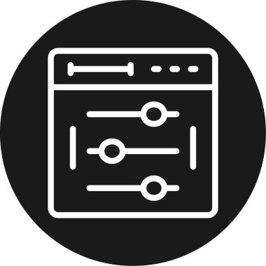 Kaydırma Çizgisi Çemberi BG Simgesi, Basit Tasarımlı Vektör Resimleri