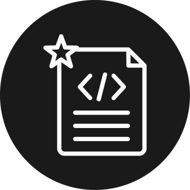 Kod İşbirliği Satırı Çemberi BG Simgesi, Basit Tasarımlı Vektör Resimleri