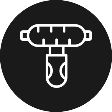 Boya Çizgisi Çemberi BG Simgesi, Basit Tasarımlı Vektör Resimleri