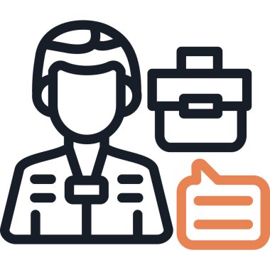 Kariyer Tavsiye Satırı Simgesi, Basit Tasarımlı Vektör İllüzyonu