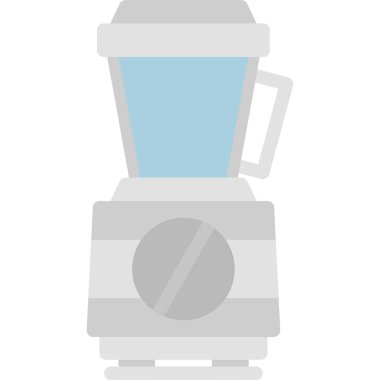 Blender Düz Simgesi, Basit Tasarımla Vektör İllüstrasyonu