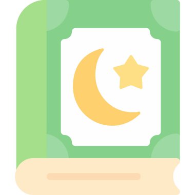 Düz Kuran Simgesi, Basit Tasarımlı Vektör İllüstrasyonu