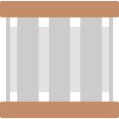 Cezaevi Eğitimi Düz Simgesi, Basit Tasarımlı Vektör İllüzyonu