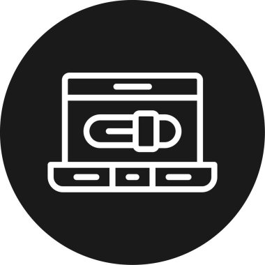 UI Kit Çizgisi Çemberi BG Simgesi, Basit Tasarımlı Vektör Resimleri