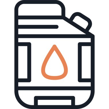 Yağ Değiştirme Çizgisi Simgesi, Basit Tasarımlı Vektör Resimleri