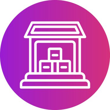 Depo Hattı Gradyan Çemberi Simgesi, Basit Tasarımlı Vektör Resimleri