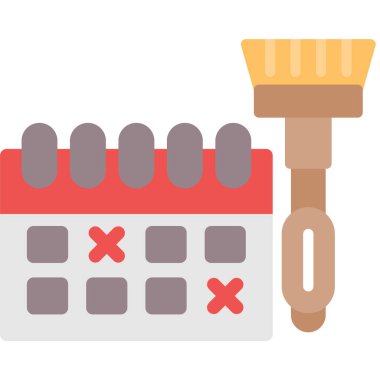 Temizleme Listesi Düz Simgesi, Basit Tasarımlı Vektör Resimleri