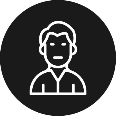 Boy Line Circle BG Simgesi, Basit Tasarımlı Vektör Resimleri