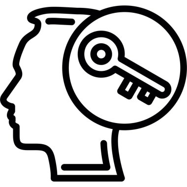 Basit Tasarımlı Anahtar, Vektör İllüstrasyonu