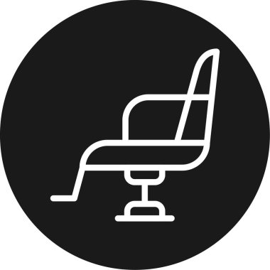 Yastık Çizgisi Çemberi BG Simgesi, Basit Tasarımlı Vektör İllüstrasyonu