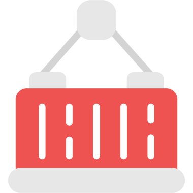 Taşıma Taşıyıcı Düz Simgesi, Basit Tasarımlı Vektör Resimleri