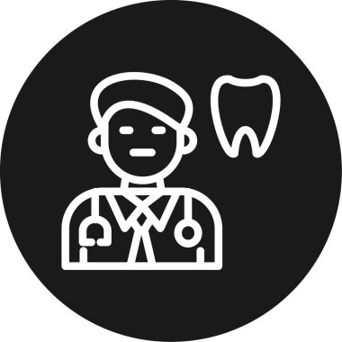 Diş Hattının Çemberi BG Simgesi, Basit Tasarımlı Vektör Resimleri