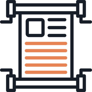 Eskiler 'in Kaydırma Satırı Simgesi, Basit Tasarımlı Vektör Resimleri