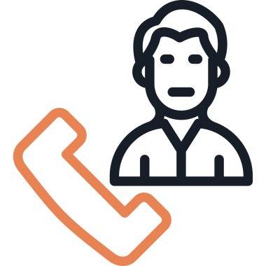 Dostluk Çağrısı Satırı Simgesi, Basit Tasarımlı Vektör İllüstrasyonu