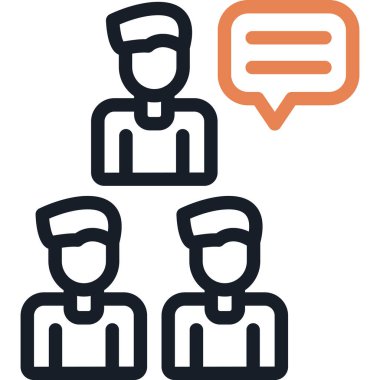 İş Danışmanı Satırı Simgesi, Basit Tasarımlı Vektör İllüstrasyonu