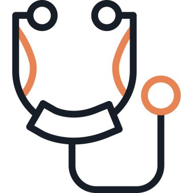 Stetoskop Satırı Basit Tasarımlı Vektör ResmiComment