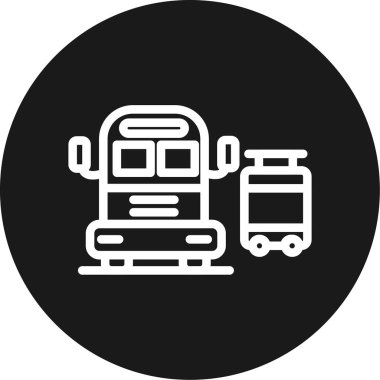 Alan Trip Çizgisi Çemberi BG Simgesi, Basit Tasarımlı Vektör Resimleri