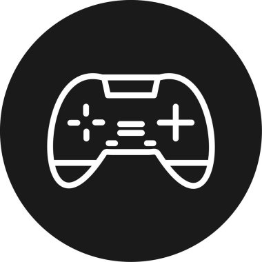 Oyun Konsolu Çemberi BG Simgesi, Basit Tasarımlı Vektör Resimleri